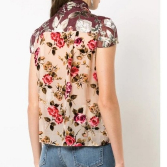 Alice+Oliva Jeannie bow-collar blouse top, size M - Picture 2 of 10